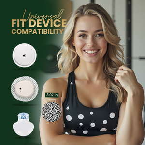 DermaPatch® White Animal Skin Patterns CGM Sensor Covers – Waterproof Adhesive Patches for Libre 3, Libre 2 & Dexcom G7/G6 (No Glue Center, 14-Day Hold) - 20 Pack