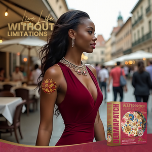 DermaPatch® Floral CGM Sensor Covers – Waterproof Adhesive Patches for Libre 3, Libre 2 & Dexcom G7/G6 (No Glue Center, 14-Day Hold) - 20 Pack