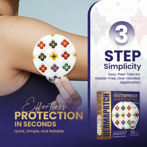 DermaPatch® Luxury Design CGM Sensor Covers – Waterproof Adhesive Patches for Libre 3, Libre 2 & Dexcom G7/G6 (No Glue Center, 14-Day Hold) - 20 Pack