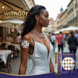 DermaPatch® Luxury Design CGM Sensor Covers – Waterproof Adhesive Patches for Libre 3, Libre 2 & Dexcom G7/G6 (No Glue Center, 14-Day Hold) - 20 Pack