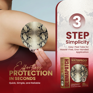 DermaPatch® Snake Skin CGM Sensor Covers – Waterproof Adhesive Patches for Libre 3, Libre 2 & Dexcom G7/G6 (No Glue Center, 14-Day Hold) - 20 Pack