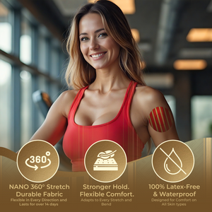 DermaPatch® Luxury Fashion CGM Sensor Covers – Waterproof Adhesive Patches for Libre 3, Libre 2 & Dexcom G7/G6 (No Glue Center, 14-Day Hold) - 20 Pack